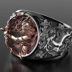 Artemis ring Couple accessories Heavy ring Ancient Greek goddess Speak Open 1Pcs