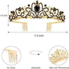 Lightweight Crystal Crown Tiara with Matching Sash for Special Occasions