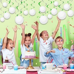 48Pcs Golf Party Decorations Hanging Swirls Golf Theme Party Supplies Birthda…
