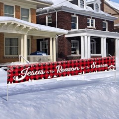 Christmas Banner Jesus Is The Reason for The Season Banner Religious Nativity…