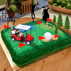 Gyufise 22Pcs Golf Cake Decorations Golf Cart Cake Toppers Heading for The Gr…