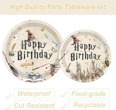 20 Guest Magical Wizard Birthday Party Supplies School Decorations Tableware