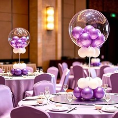 4 Pack Clear Acrylic Tabletop Balloon Stand Kit, 15.75 Inch Reusable Balloon …