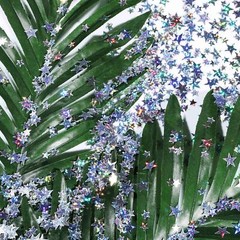60g Silver Glitter Star Confetti 10mm 6mm Metallic Foil Table Wedding Decor