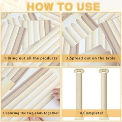 2Pcs Greek Columns Cardboard Pillars Cutouts Ancient Greek Party Decor