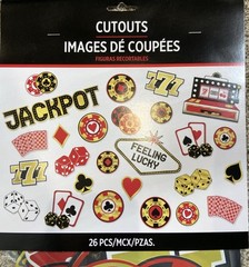 Casino Party Decorations Value 26 Piece Pack, Jackpot, Lucky 7, Las Vegas Team-
