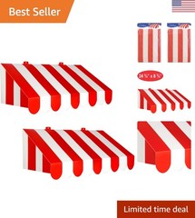 Bright 3-D Awning Wall Decorations – Retro Carnival Style 2-Pack 24.75″ x 8.75″