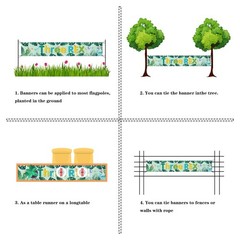 WeBenison Large Three Rex Banner/Dinosaur 3rd Birthday Garden Backdrop Banner/Ju