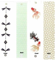 2 Pieces Japanese Furin Wind Chime Tanzaku Paper Wind Catcher Stripe /Made Japan
