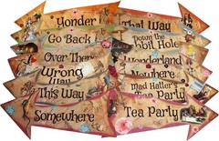 Lightweight Vintage-Style Directional Signs – Pack of 12 for Kids’ Parties