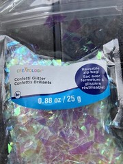 Pack Plastic Reusable Light Pink/Clear Confetti Party Decor 0.88oz/25g FREE S&H.
