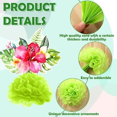 Hotop 9 Pcs Hawaii Luau Party Decorations Honeycomb Centerpieces, Aloha Tropical