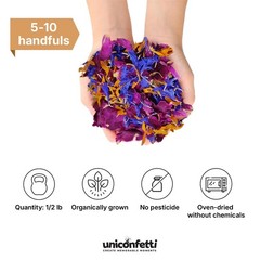 Mixed Dried Flowers Biodegradable Confetti 8 Oz Real Petals Wedding Craft