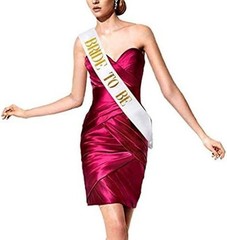 Luxurious Bachelorette Sashes Set – 1 White Bride To Be + 6 Black Party Sashes