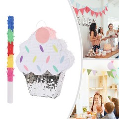 Holiday Decoration Surprise Candy Party Pinata Ice Cream Cake Pinata w/ Stick