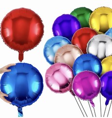 100pcs/lot Round Shape Foil Mylar Helium Balloon 18″ Balloon Birthday Party De