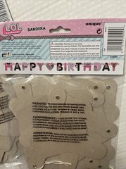 LOL Surprise Dolls Happy Birthday Letter Banner Girls Party Decoration Supplies