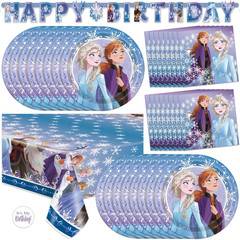 Frozen Birthday Party Decorations | Serves 16 | Banner, Tablecloth, Plates, Napk