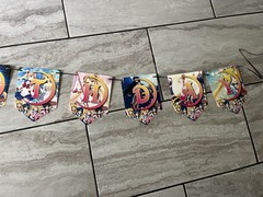 Sailor Moon Pretty Guardians hanging letter birthday banner