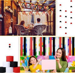 9 Rolls Crepe Paper Streamers Party Decorations 246 Yards in 3 Colors for Xmas H