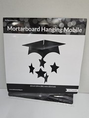 10 Pc Glamorous Grad Pink, White, and Black Party Set For 18 People