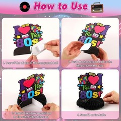10 Pcs 80s Party Decorations, 1980s Table Honeycomb Centerpieces Back to the …