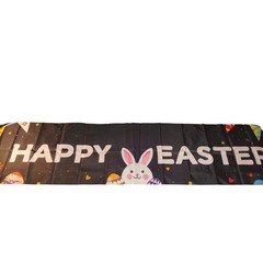 Happy Easter Banner 80×17 in Bunny & Eggs Outdoor/Indoor Decor w/ Grommets