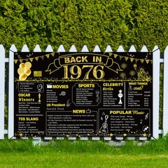 DARUNAXY 50th 180 x 110 cm (70.8 x 43.3 inches), Black Gold Back in 1976
