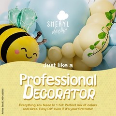 ALL-IN-1 Winnie Balloon Arch Kit with BONUS Bee Balloon for Pooh Baby Shower