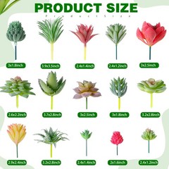 WILLBOND 38 Pcs Christmas Mini Artificial Vivid Green, Flocked Purple, Pink