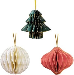 Paper Honeycomb Party Decorations – 3PCS 3D Mini Glitter Edge Paper Honeycomb