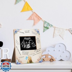 Hatzelou Winnie Baby Shower Sign – Classic Pooh Sonogram Picture Frame, Guest