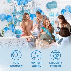 Baby Shower Decorations for Boy – All-in-Inclusive Baby Boy Shower Blue Decor…