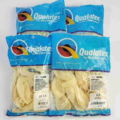 Qualatex 11″ Diamond Clear Latex Balloons – 100 Count Total (4x 25 Packs)