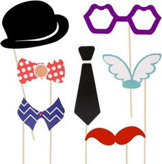 89-Piece Photo Booth Props Set Funny Selfie Props Sticks for Party Wedding Birth