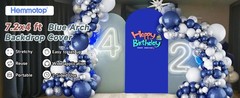 Blue Arch Cover 7.2 ft (No Arch Backdrop Stand), Spandex Wedding Balloon