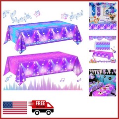 Magical Music Themed Table Covers 54×108 Inch for Birthday Party Supplies