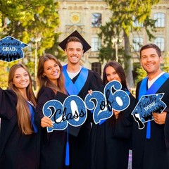Congrats Grad 2026 Yard Signs – 8-Piece Outdoor Decoration Set for Parties