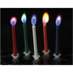 Colorflame Birthday Candles With Colored Flames – 12 Count (Pack of 1), Red