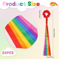 Rainbow Dance Ribbons Multicolor Hand Wrist Streamers Kids Party Decorations