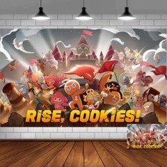 Cookie Run Kingdom Birthday Backdrop Party Supplies Cartoon Banner Vinyl 5x3ft