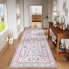 Amearea Purple Runner Rugs for Hallway, 2×6 Feet Area Feet,