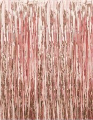 3.2 ft x 9.8 ft Metallic Tinsel Foil Fringe Curtains for Party Photo Backdrop