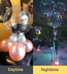 LED Balloons 10 Pack, Light Up Balloons 20 Inches Clear Helium Bobo Balloon, …