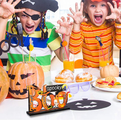 3 Pcs Halloween Centerpieces for Tables Happy Indoor Table Decorations Pumpkin T