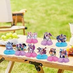 K Pop Demon Party Decorations Honeycomb Centerpieces 9pcs for Birthday Celebr…