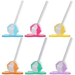 6 PCS Wooden Lollipop Table Centerpiece Sign Candyland Party Tiered Tray