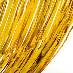 1pc 3 Meter Gold Foil Fringe Curtain Backdrop Party Decor Photo Support 3ftx8ft