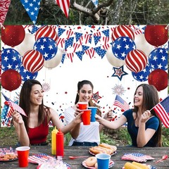 Independence Day Banner Backdrop for 4th of July Party Photoshoot Photography Ba