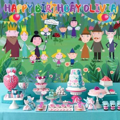Ben and Holly Personalised Custom Banner Backdrop Party Supplies Birthday Gift